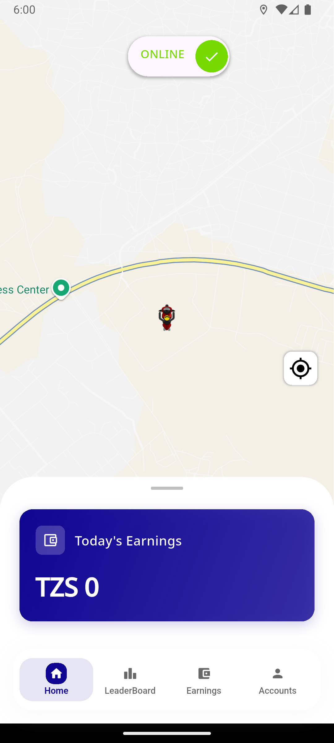 Driver App - Dashboard