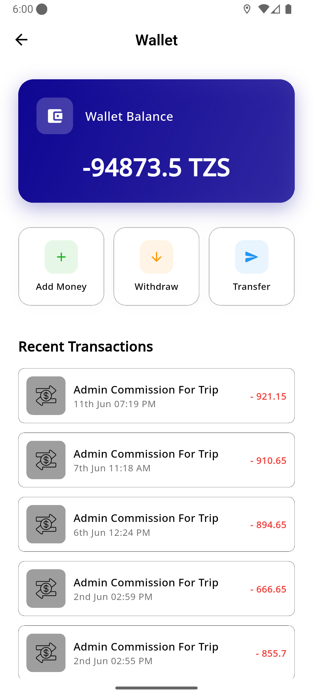 Driver App - Trip Details