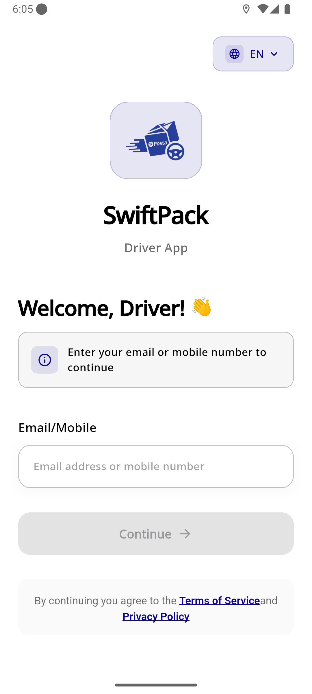 Driver App - Profile